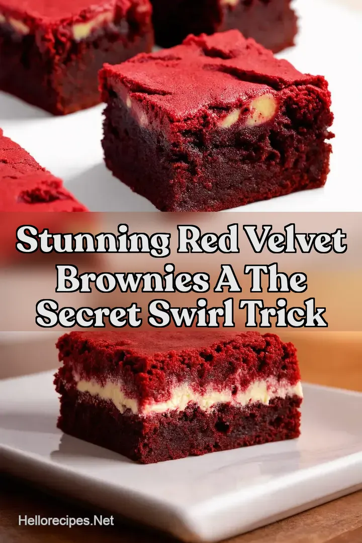 Stunning Red Velvet Brownies A The Secret Swirl Trick