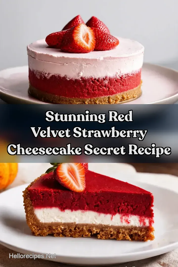 Stunning Red Velvet Strawberry Cheesecake Secret Recipe