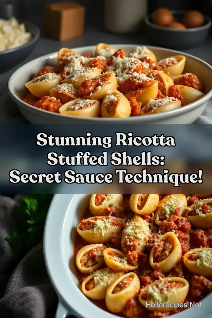 Stunning Ricotta Stuffed Shells: Secret Sauce Technique!