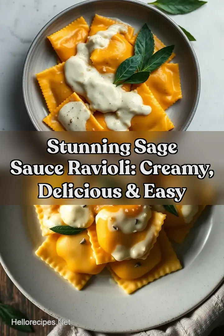 Stunning Sage Sauce Ravioli: Creamy Delicious & Easy