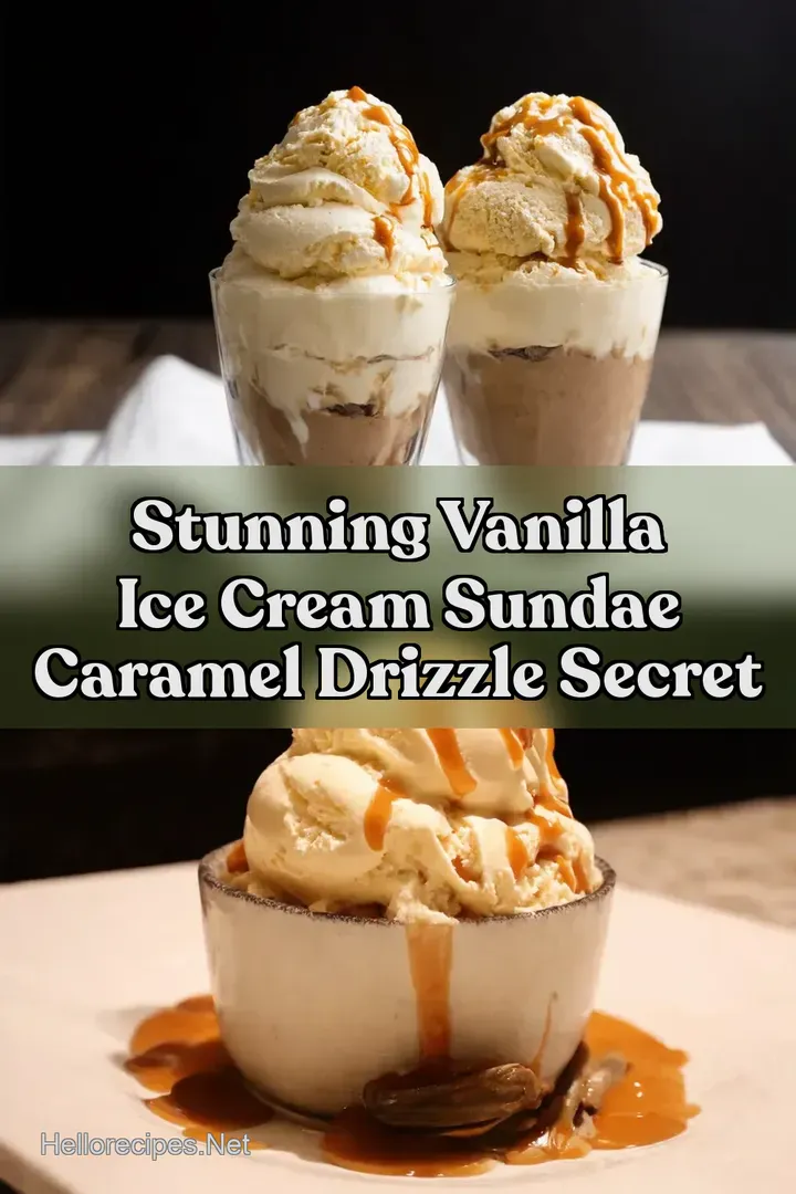 Stunning Vanilla Ice Cream Sundae Caramel Drizzle Secret : PIN FOR LATER Stunning Vanilla Ice Cream Sundae Caramel Drizzle Secret