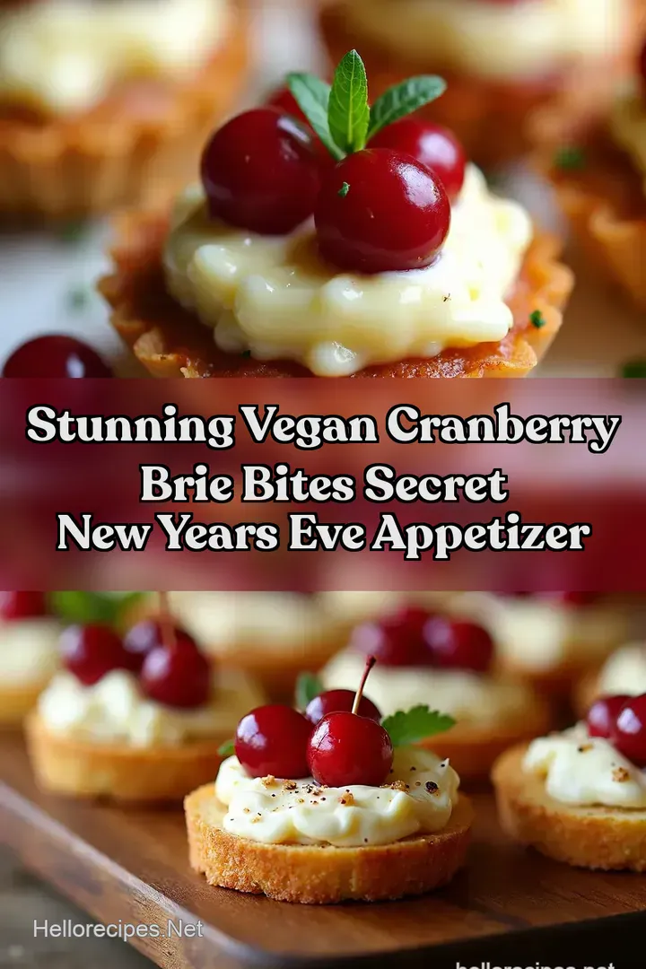 Stunning Vegan Cranberry Brie Bites Secret New Years Eve Appetizer