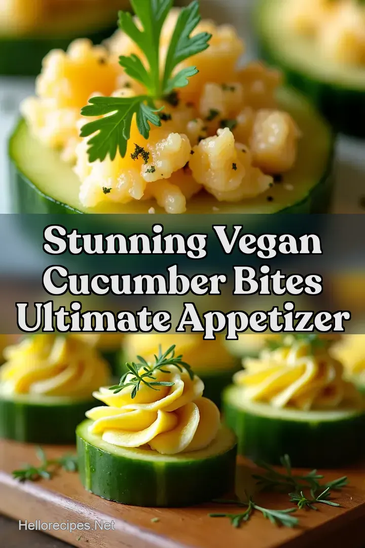 Stunning Vegan Cucumber Bites Ultimate Appetizer