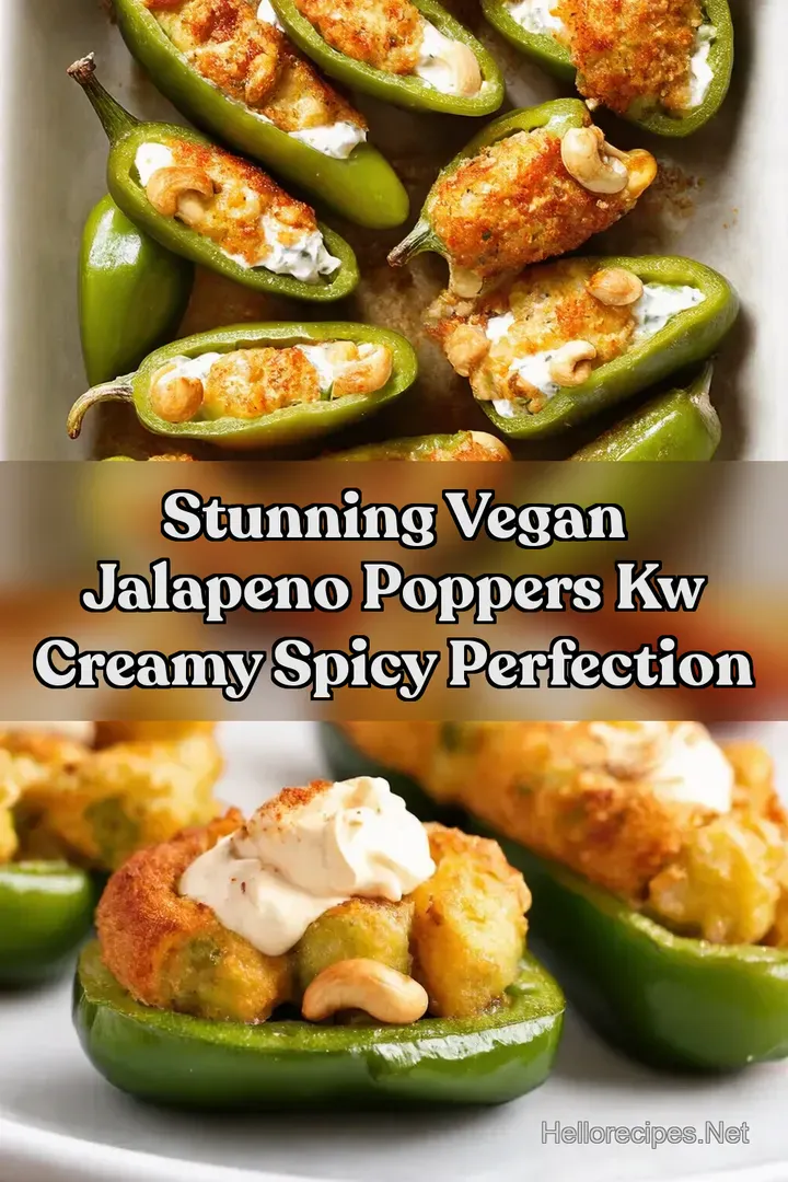 Stunning Vegan Jalapeno Poppers kw Creamy Spicy Perfection