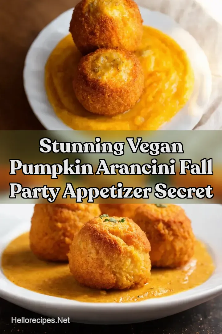 Stunning Vegan Pumpkin Arancini Fall Party Appetizer Secret