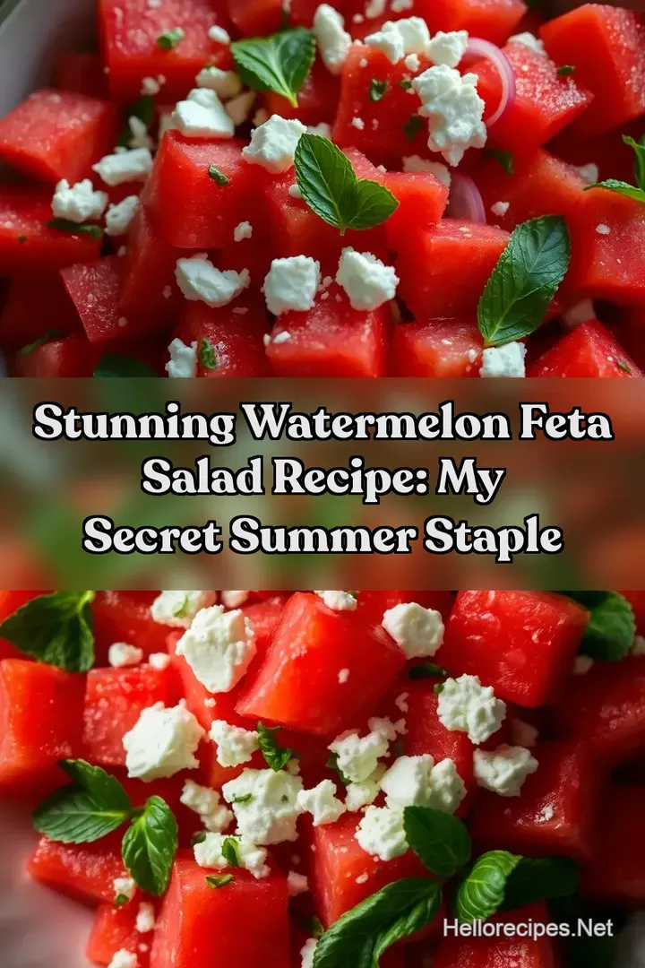 Stunning Watermelon Feta Salad Recipe: My Secret Summer Staple