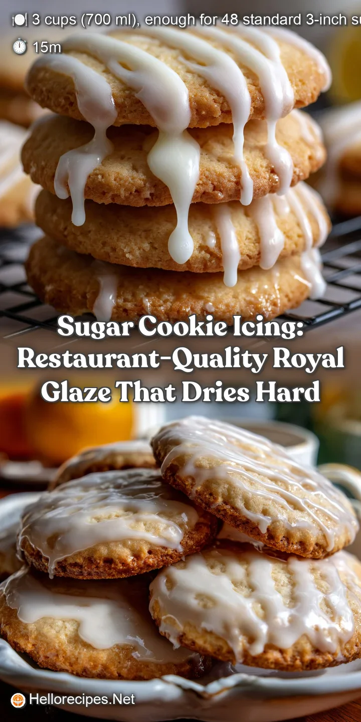 Sugar Cookie Icing: Restaurant-Quality Royal Glaze That Dries Hard