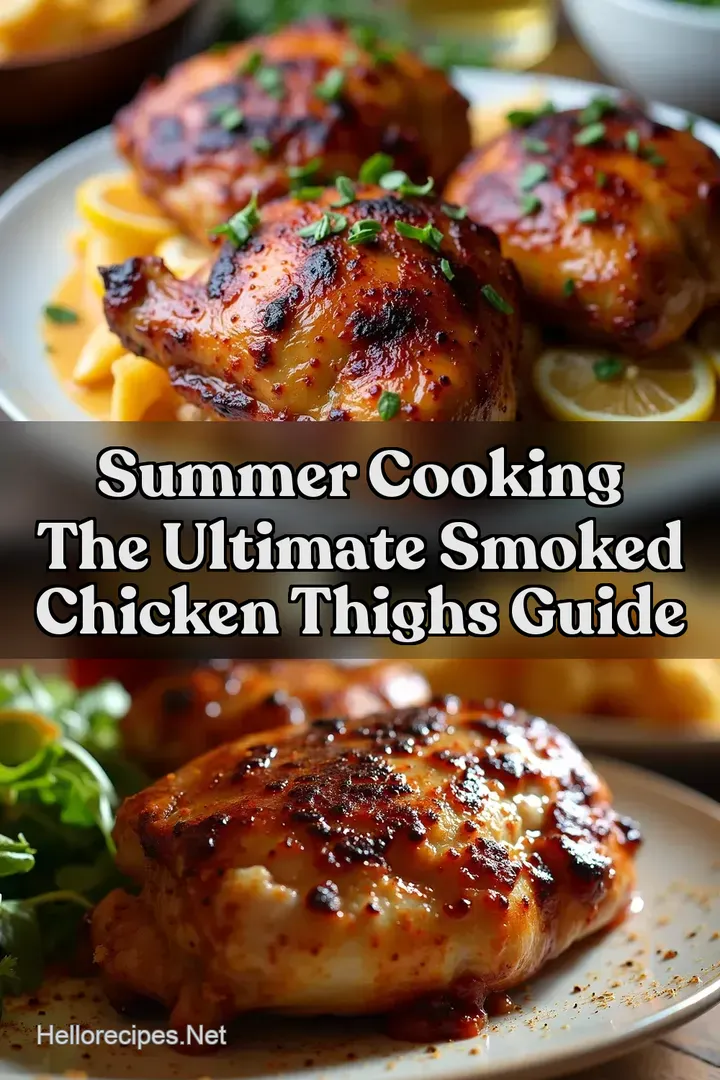 Summer Cooking The Ultimate Smoked Chicken Thighs Guide