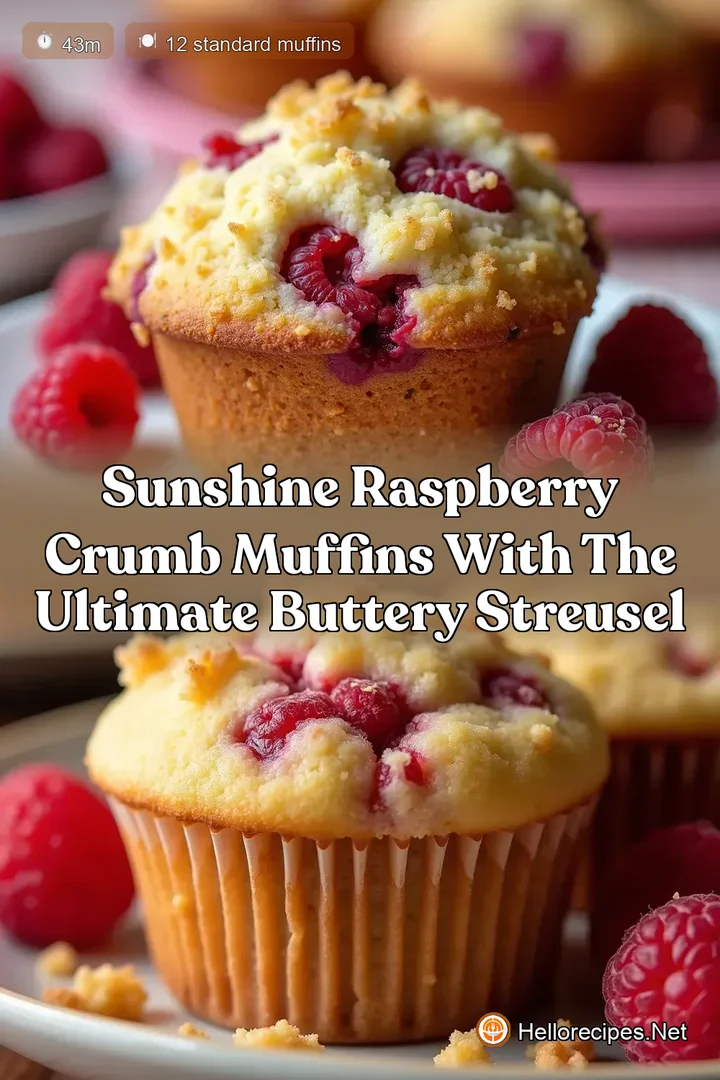 Sunshine Raspberry Crumb Muffins with the Ultimate Buttery Streusel