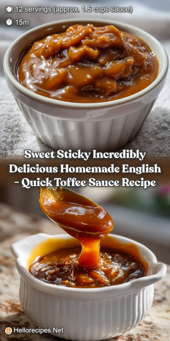 Sweet Sticky Incredibly Delicious Homemade English - Quick Toffee Sauce Recipe