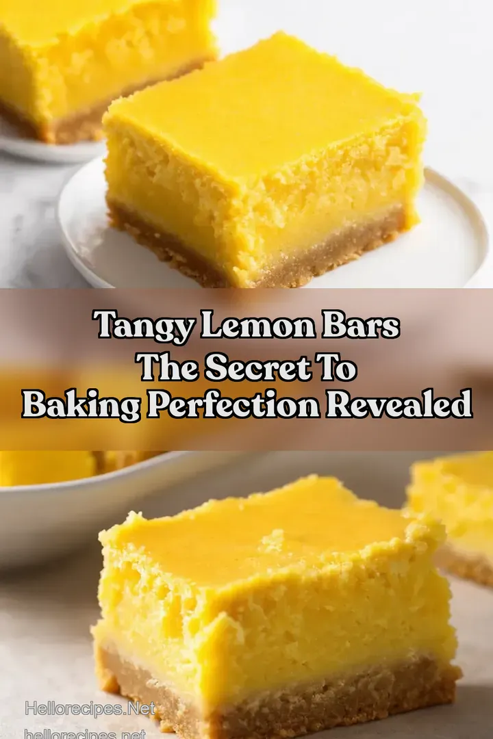 Tangy Lemon Bars The Secret to Baking Perfection Revealed