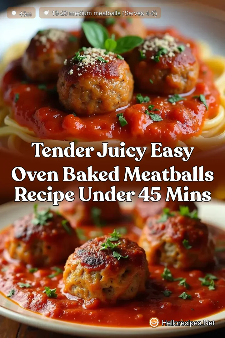 Tender Juicy Easy Oven Baked Meatballs Recipe Under 45 Mins