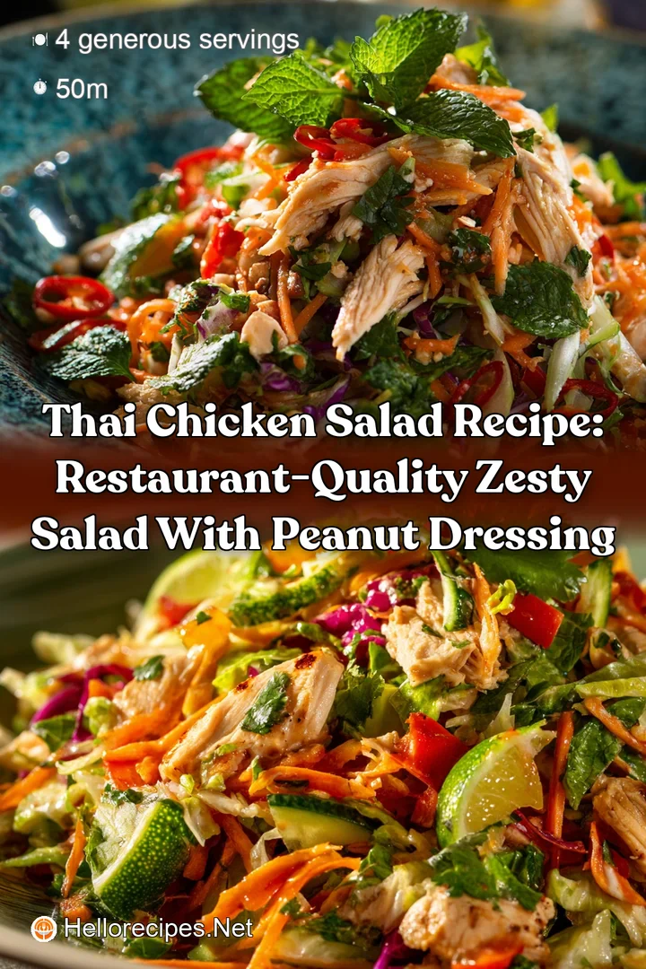 Thai Chicken Salad Recipe: Restaurant-Quality Zesty Salad with Peanut Dressing