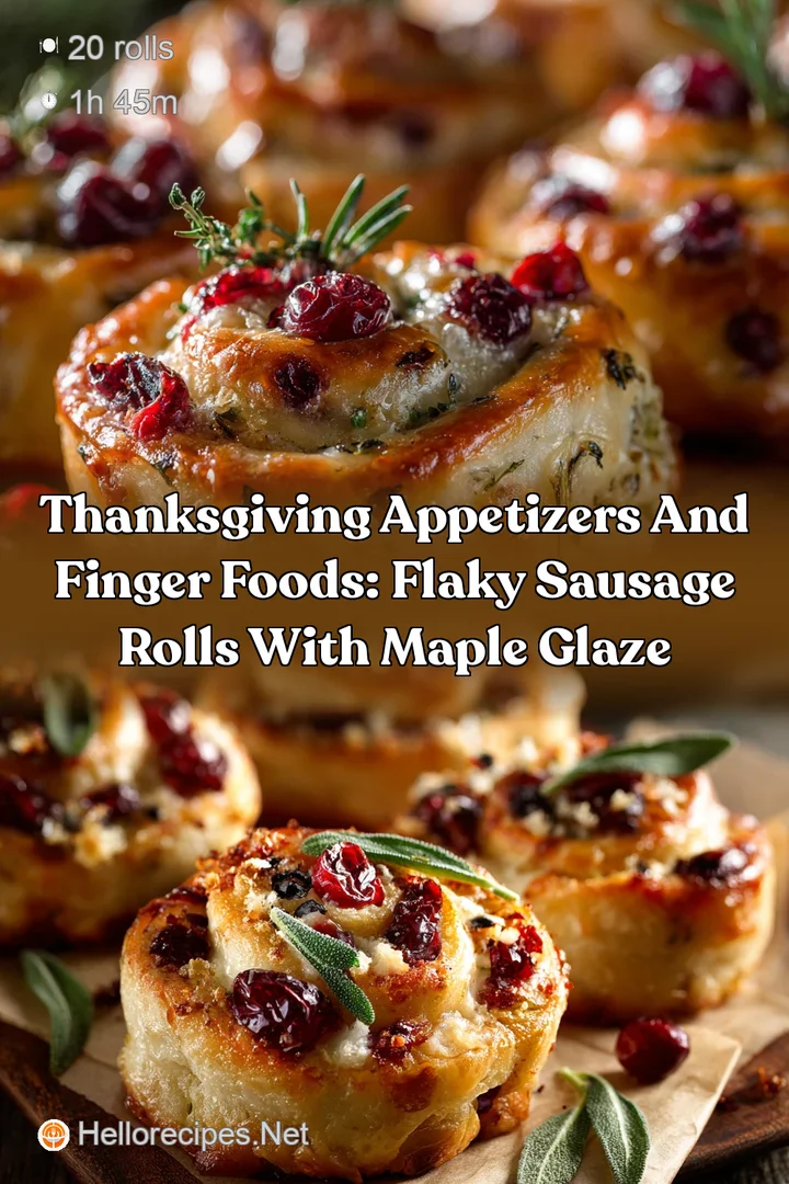 Thanksgiving Appetizers and Finger Foods: Flaky Sausage Rolls with Maple Glaze