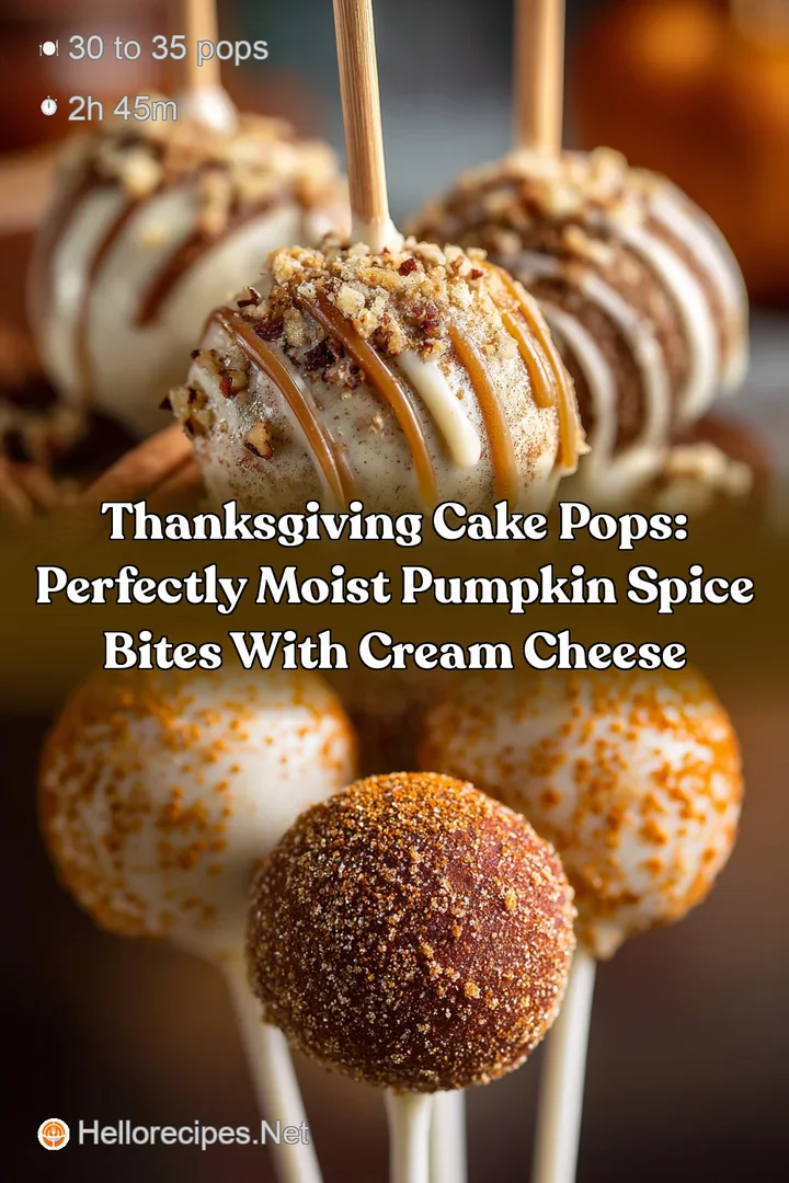 Thanksgiving Cake Pops: Perfectly Moist Pumpkin Spice Bites with Cream Cheese