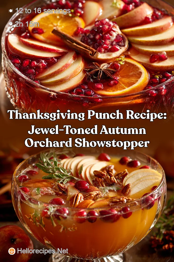 Thanksgiving Punch Recipe: Jewel-Toned Autumn Orchard Showstopper