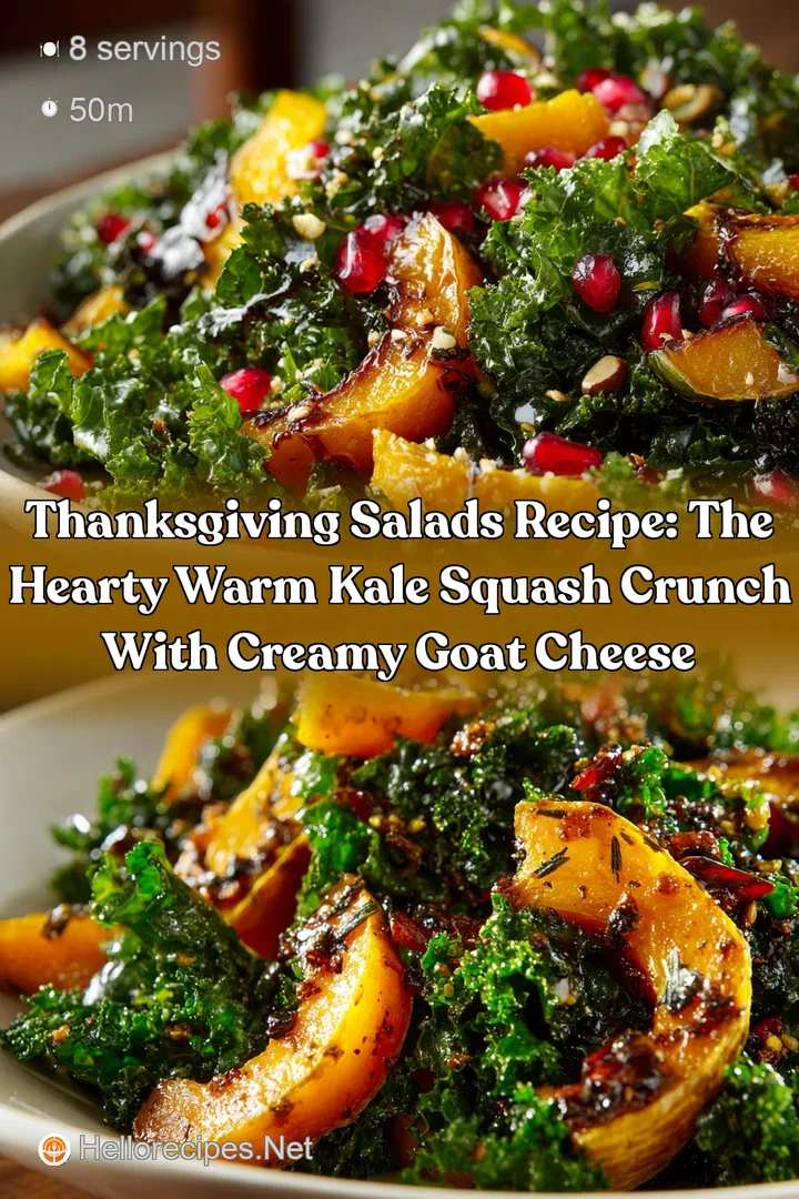 Thanksgiving Salads Recipe: The Hearty Warm Kale Squash Crunch with Creamy Goat Cheese