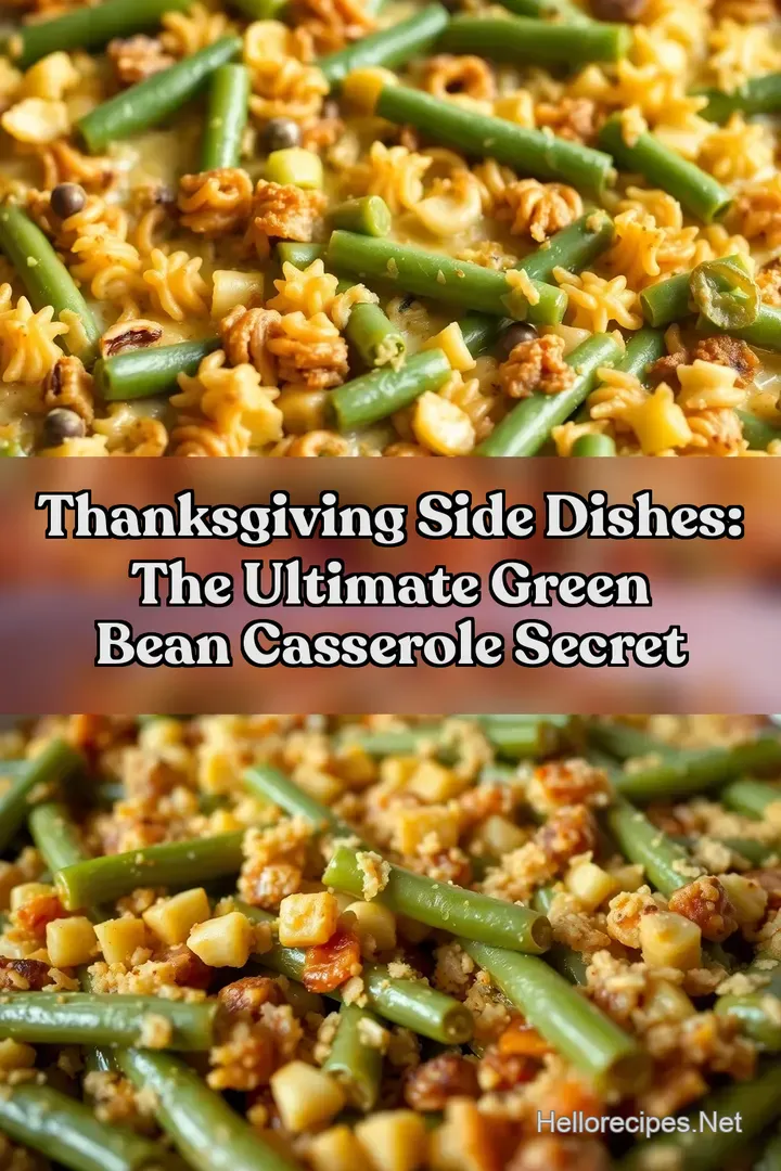 Thanksgiving Side Dishes: The Ultimate Green Bean Casserole Secret : PIN FOR LATER Thanksgiving Side Dishes: The Ultimate Green Bean Casserole Secret