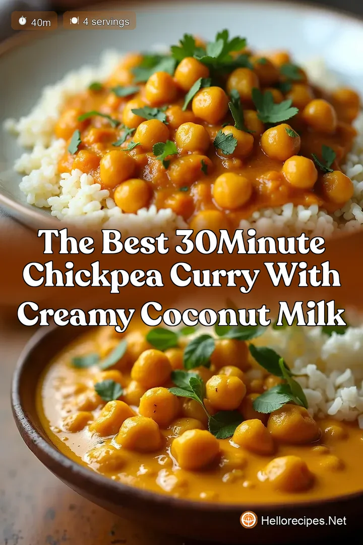 The Best 30Minute Chickpea Curry with Creamy Coconut Milk