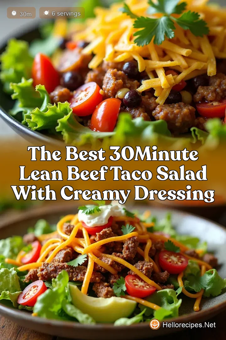 The Best 30Minute Lean Beef Taco Salad with Creamy Dressing