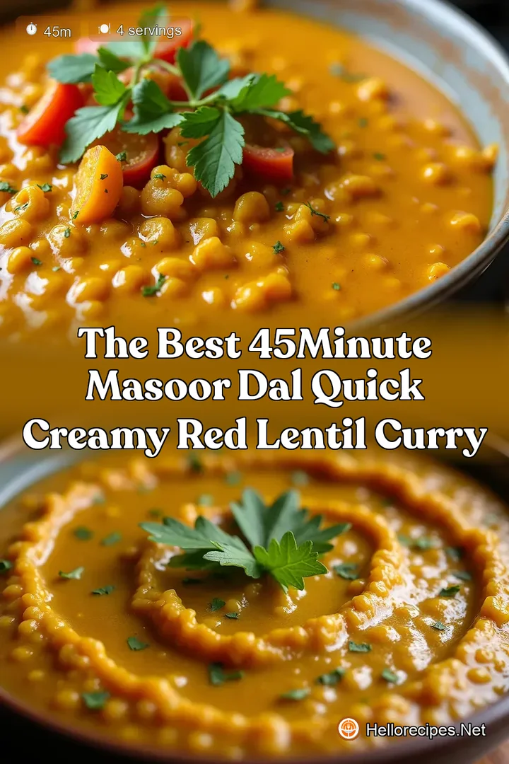 The Best 45Minute Masoor Dal Quick Creamy Red Lentil Curry