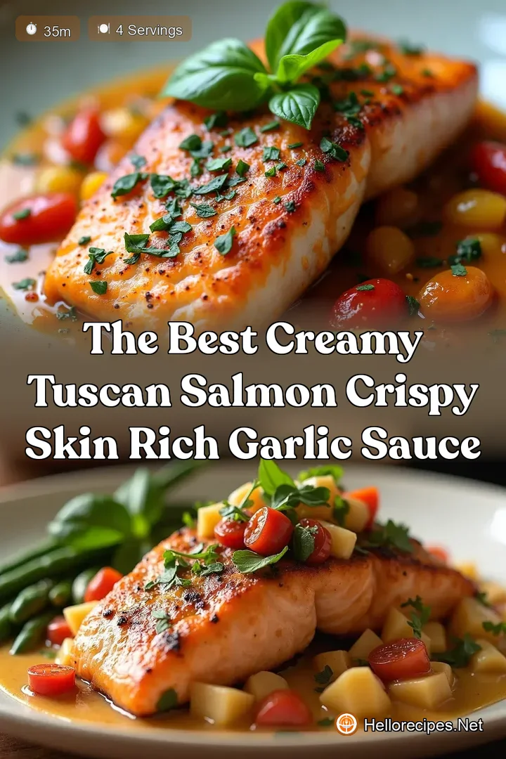 The Best Creamy Tuscan Salmon Crispy Skin Rich Garlic Sauce