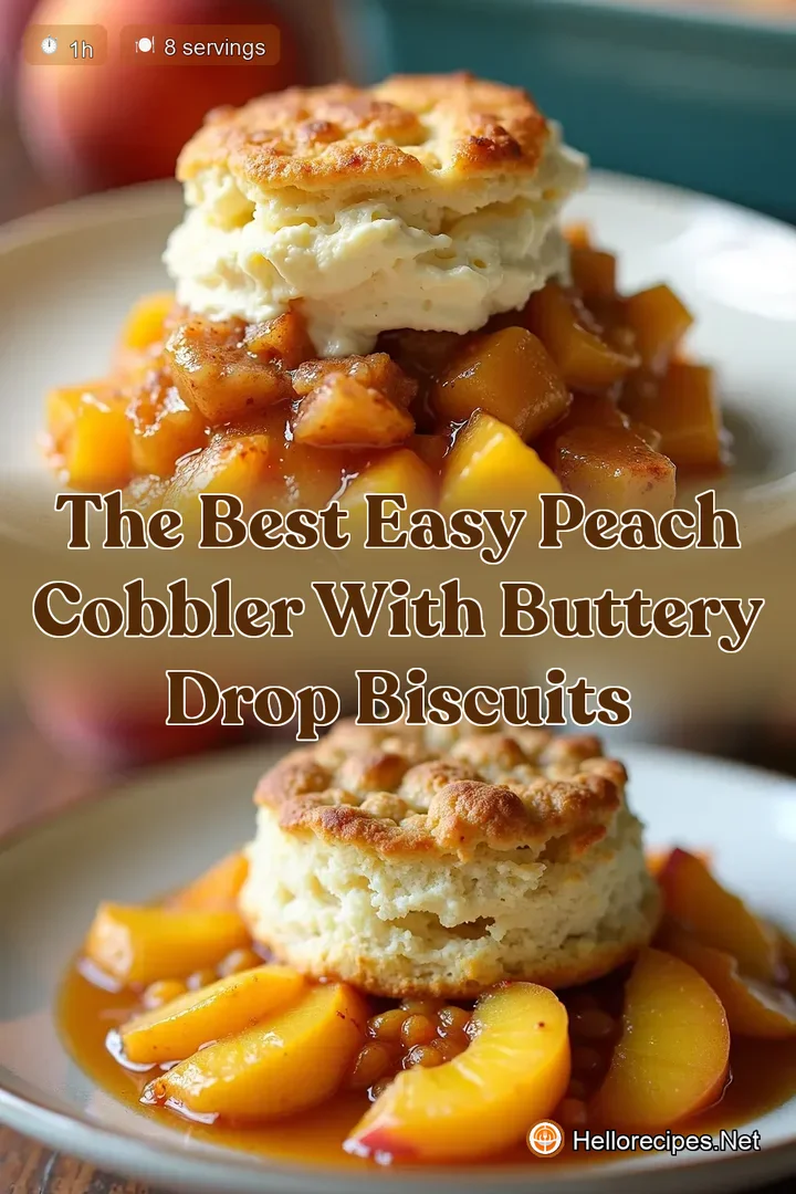 The Best Easy Peach Cobbler with Buttery Drop Biscuits
