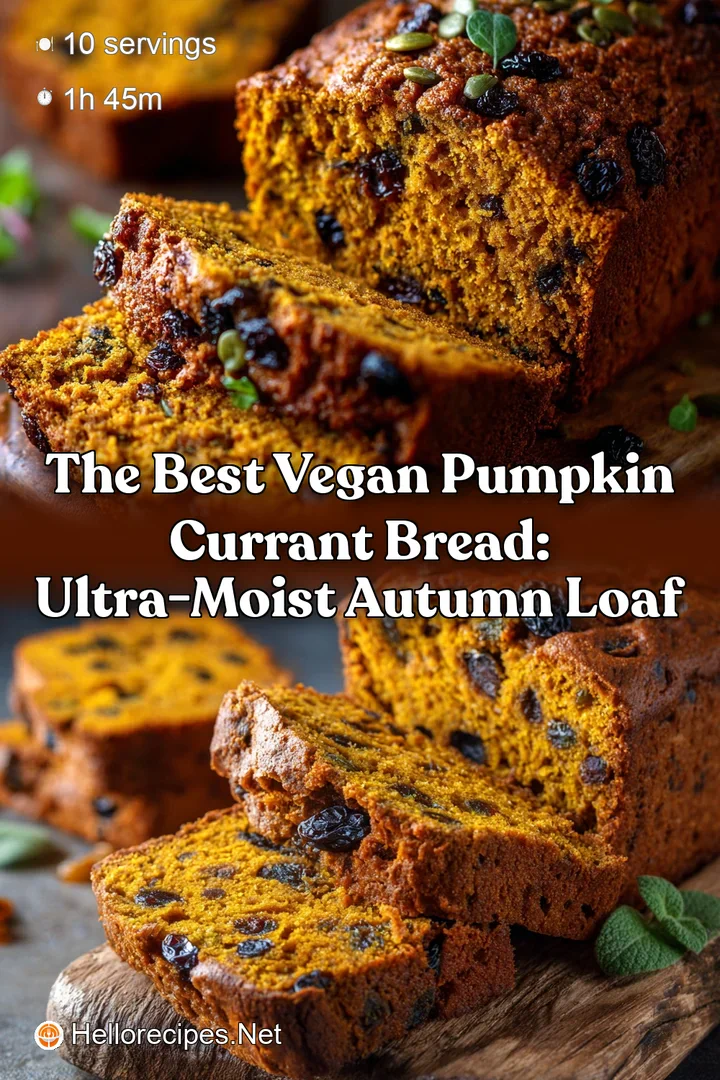 The Best Vegan Pumpkin Currant Bread: Ultra-Moist Autumn Loaf