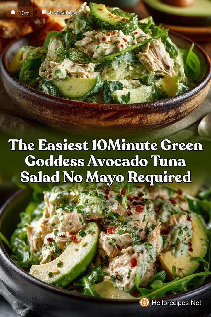 The Easiest 10Minute Green Goddess Avocado Tuna Salad No Mayo Required