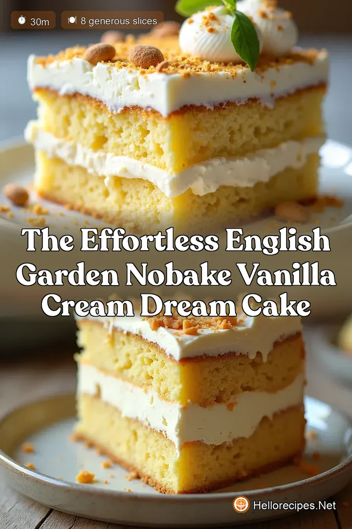 The Effortless English Garden NoBake Vanilla Cream Dream Cake