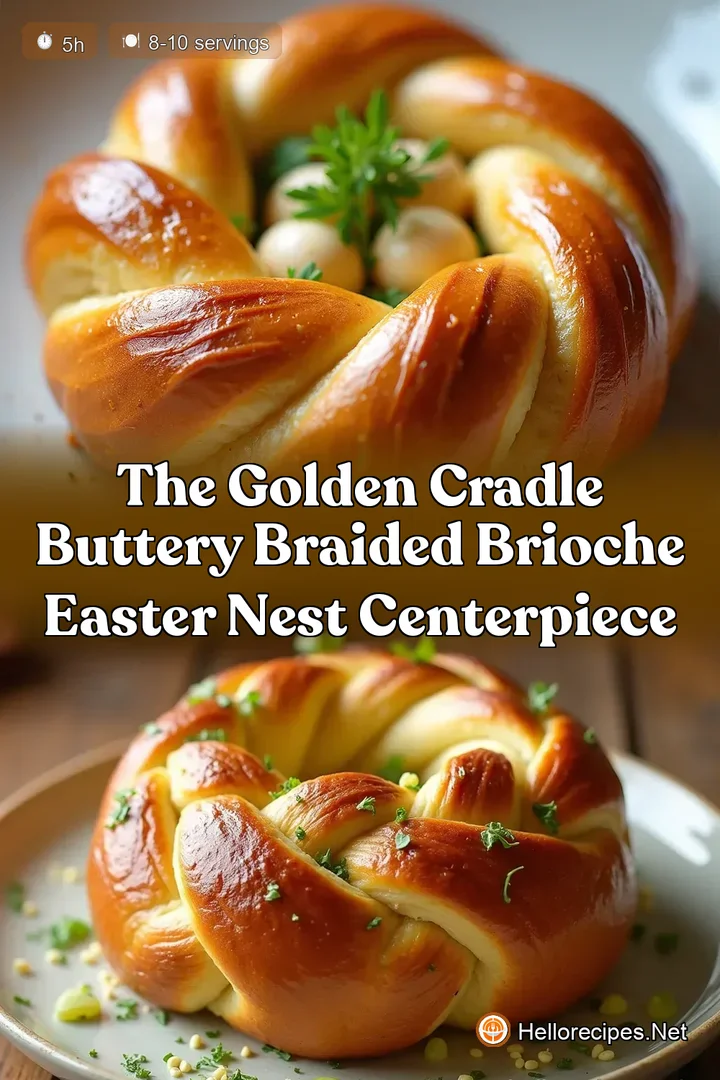 The Golden Cradle Buttery Braided Brioche Easter Nest Centerpiece