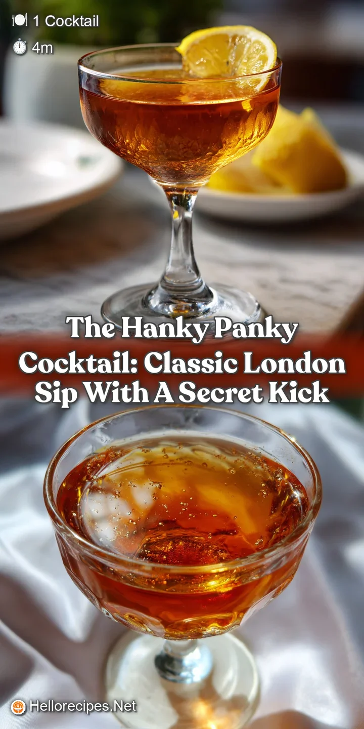 The Hanky Panky Cocktail: Classic London Sip with a Secret Kick