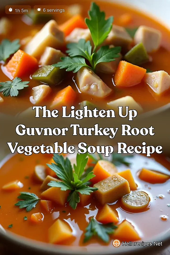The Lighten Up Guvnor Turkey Root Vegetable Soup Recipe
