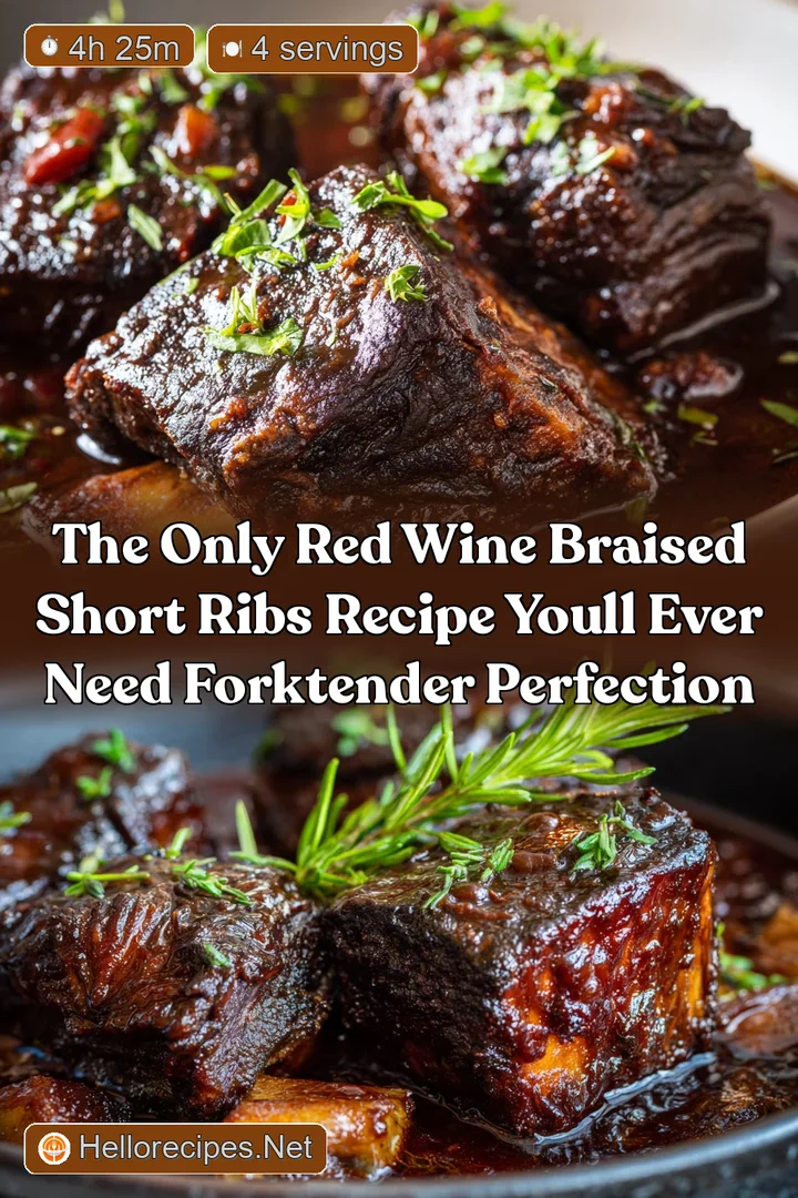 The Only Red Wine Braised Short Ribs Recipe Youll Ever Need ForkTender Perfection