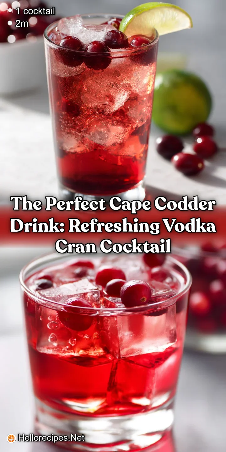 The Perfect Cape Codder Drink: Refreshing Vodka Cran Cocktail