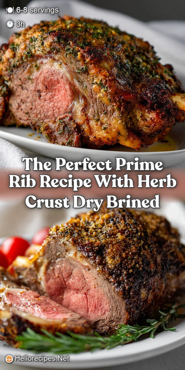 The Perfect Prime Rib Recipe with Herb Crust Dry Brined