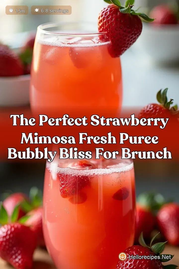 The Perfect Strawberry Mimosa Fresh Puree Bubbly Bliss for Brunch
