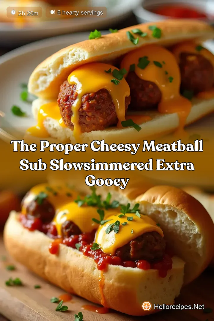 The Proper Cheesy Meatball Sub SlowSimmered Extra Gooey