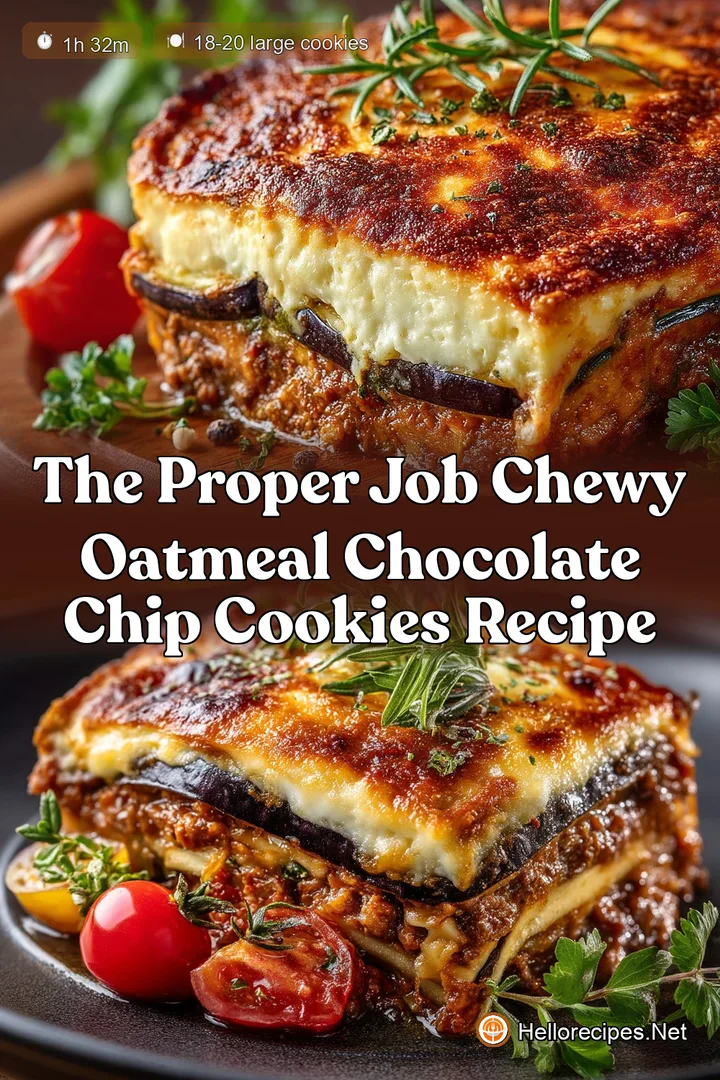 The Proper Job Chewy Oatmeal Chocolate Chip Cookies Recipe