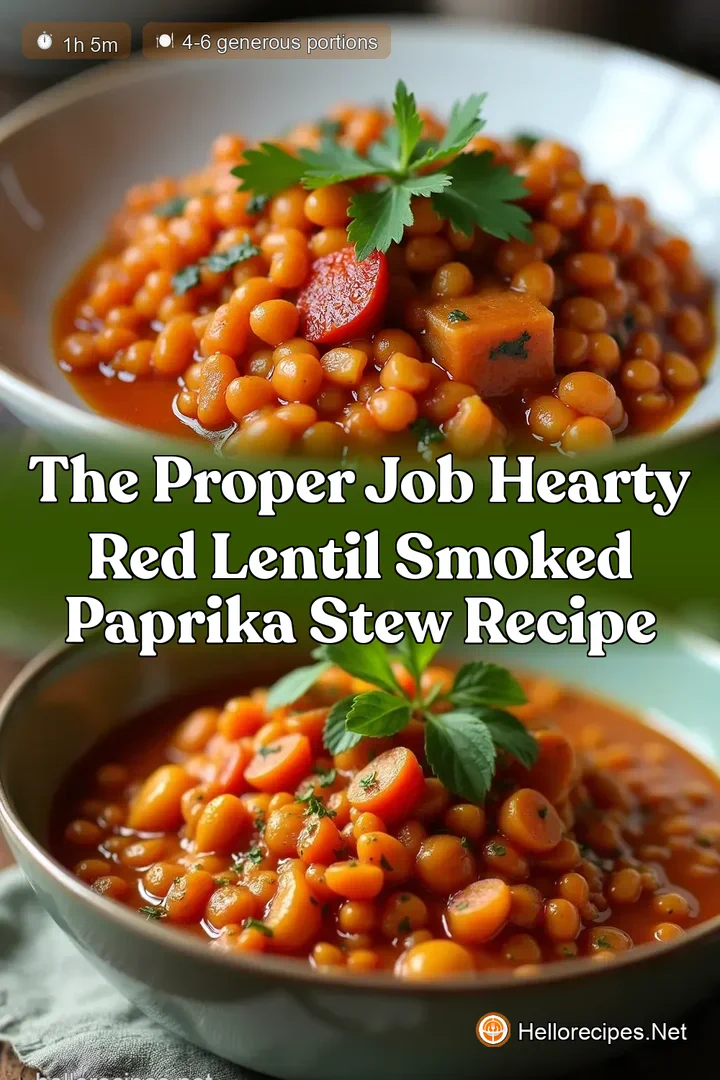 The Proper Job Hearty Red Lentil Smoked Paprika Stew Recipe