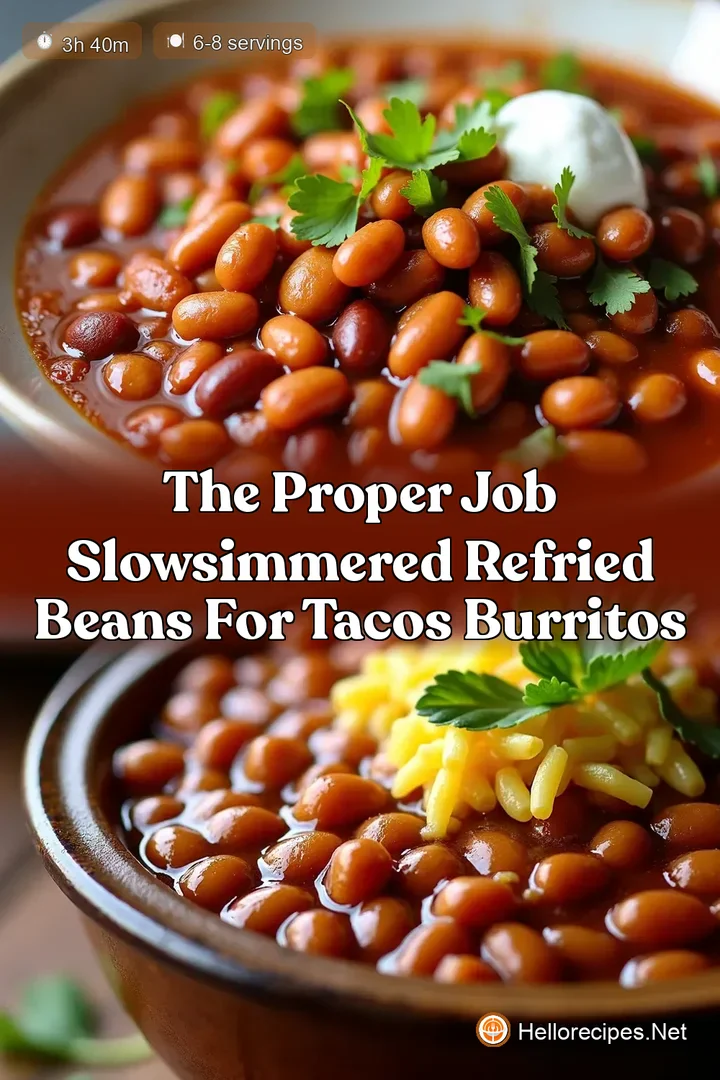 The Proper Job SlowSimmered Refried Beans for Tacos Burritos