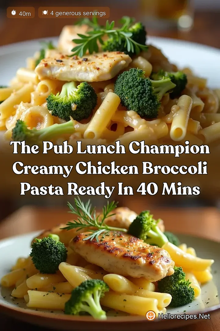 The Pub Lunch Champion Creamy Chicken Broccoli Pasta Ready in 40 Mins