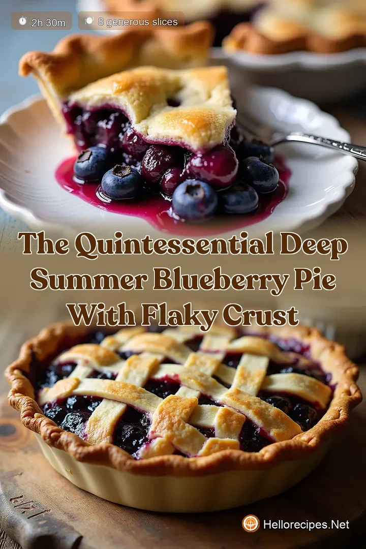 The Quintessential Deep Summer Blueberry Pie with Flaky Crust
