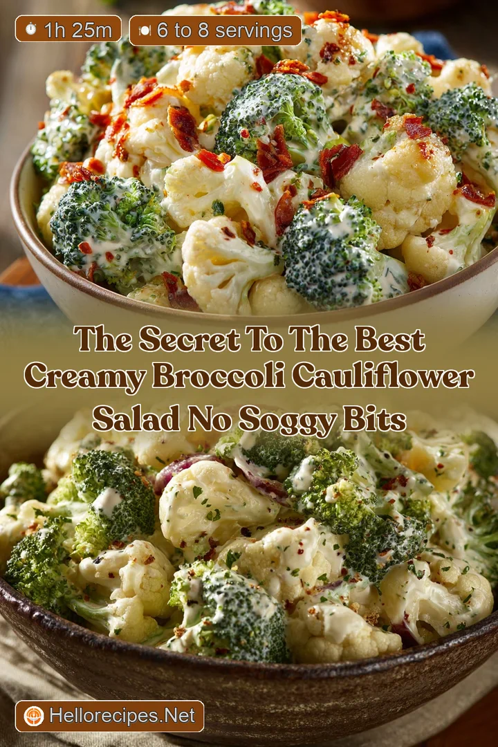 The Secret to the Best Creamy Broccoli Cauliflower Salad No Soggy Bits