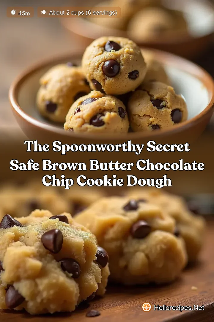 The SpoonWorthy Secret Safe Brown Butter Chocolate Chip Cookie Dough