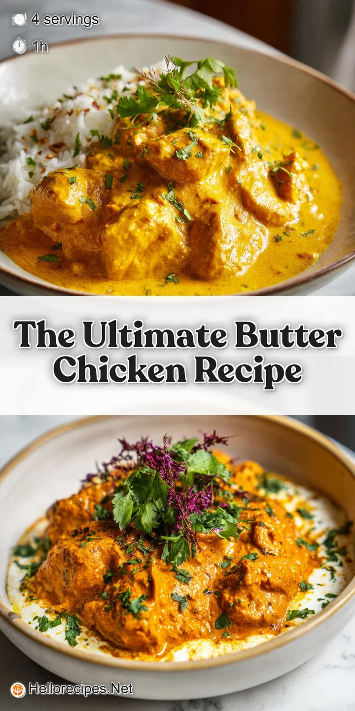 Close-up shot of glistening butter chicken, rich and creamy with hints of chili, tempting and ready to be enjoyed.