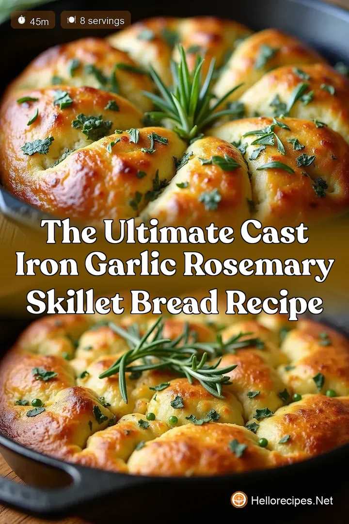 The Ultimate Cast Iron Garlic Rosemary Skillet Bread Recipe
