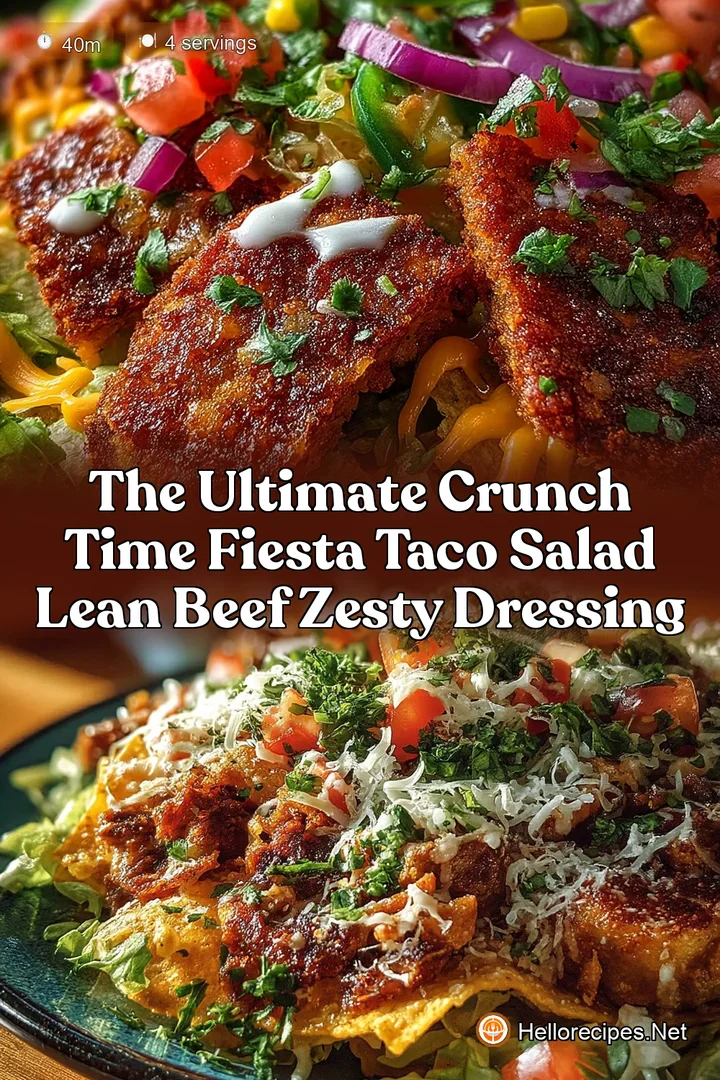 The Ultimate Crunch Time Fiesta Taco Salad Lean Beef Zesty Dressing