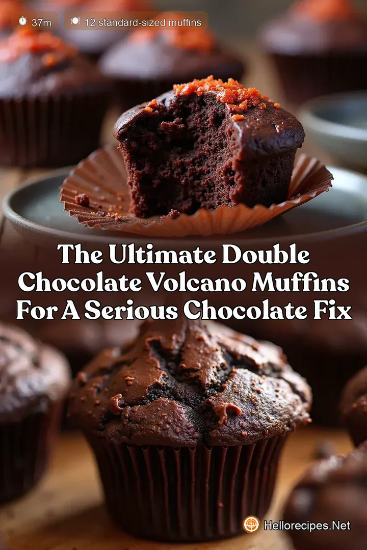 The Ultimate Double Chocolate Volcano Muffins for a Serious Chocolate Fix