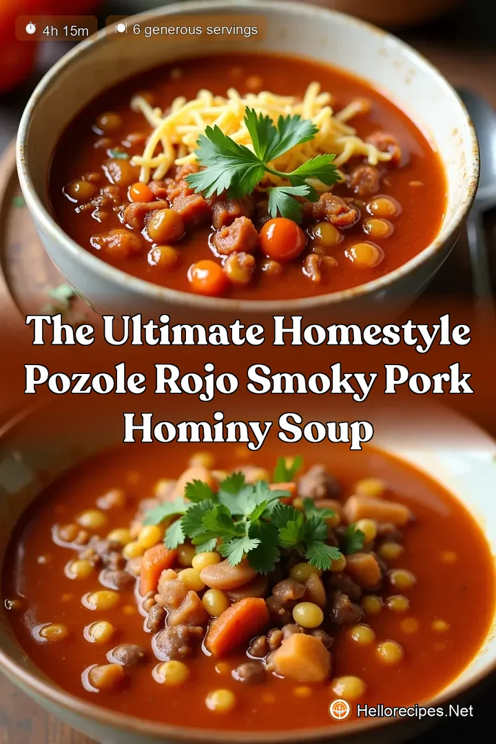 The Ultimate Homestyle Pozole Rojo Smoky Pork Hominy Soup